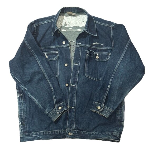 MENS VINTAGE PLATINUM FUBU FAT ALBERT DENIM JEAN JACKET SIZE XL - Picture 8 of 8